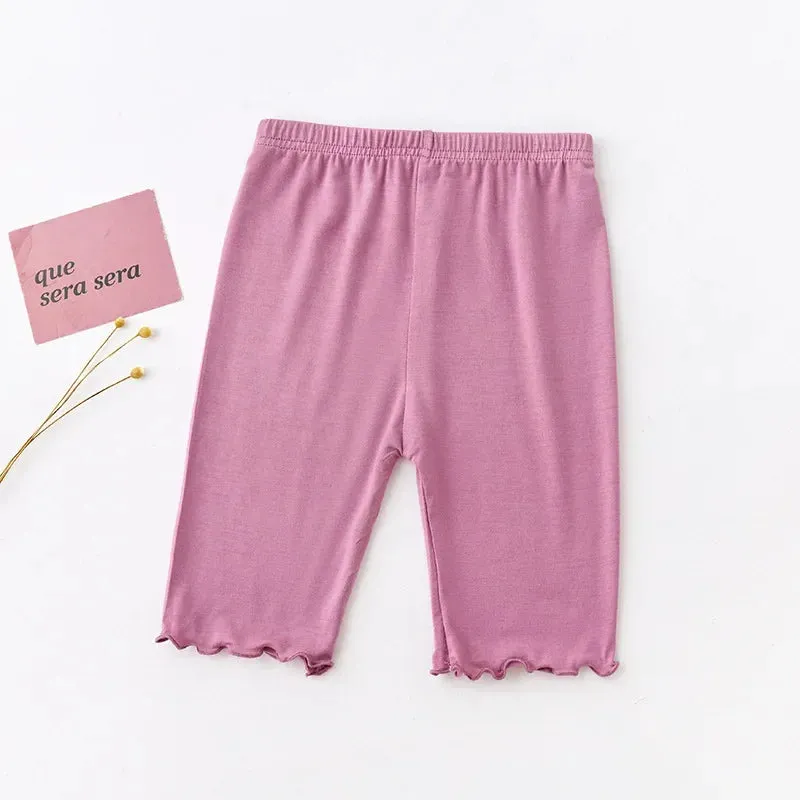 Girls' Ruffle Modal Cotton Leggings