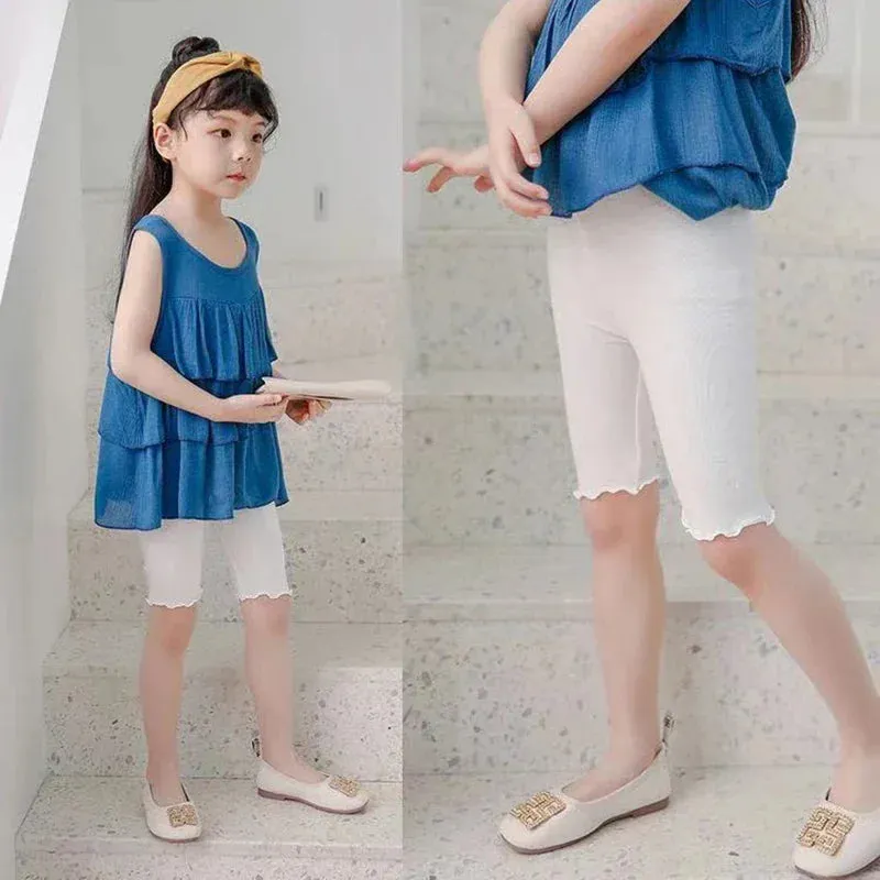 Girls' Ruffle Modal Cotton Leggings