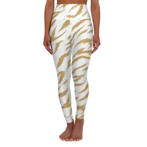 Gold Lightning High Waisted Yoga Leggings - Stylish Activewear for Fitness Enthusiasts