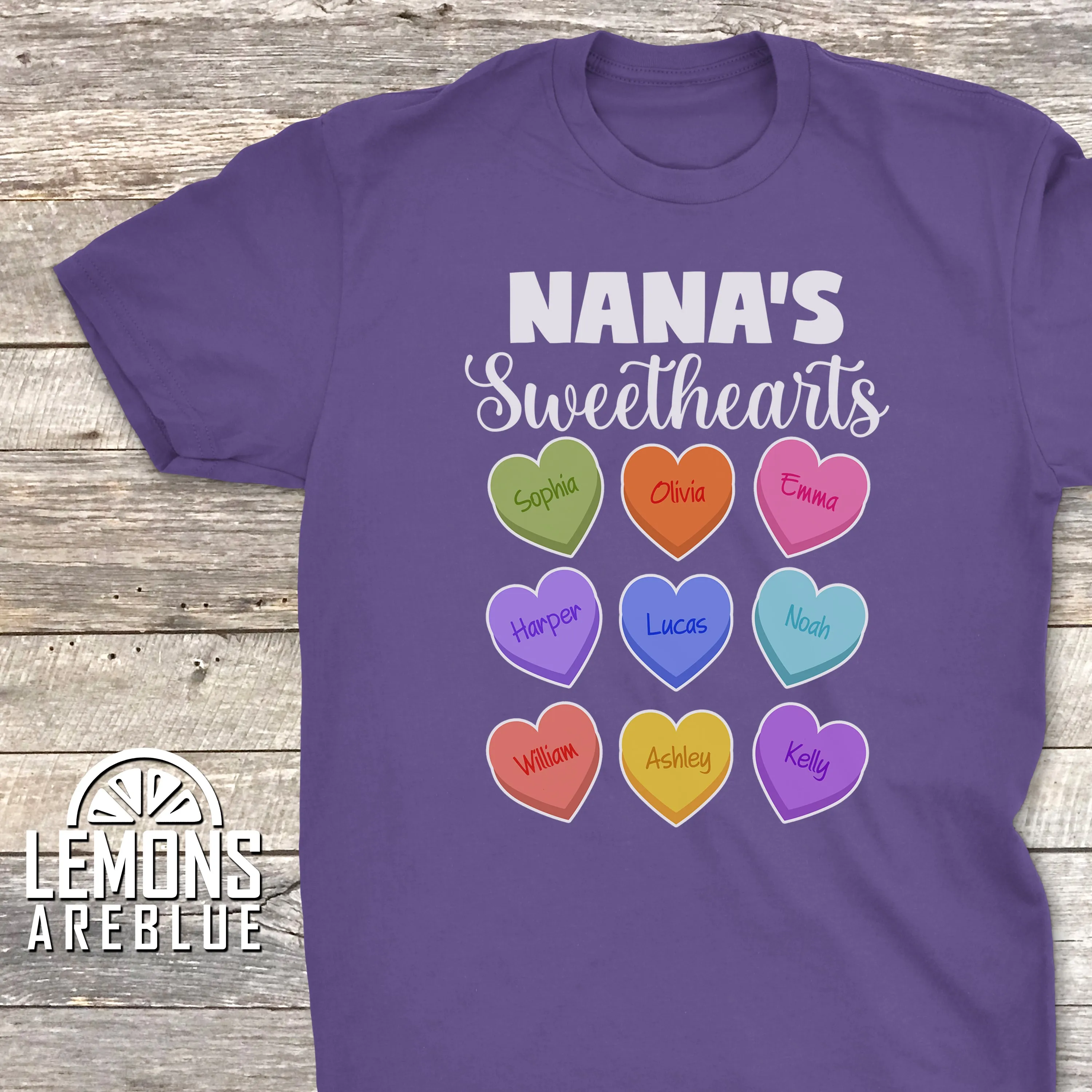 Grandparents Sweethearts Personalized Premium Tees