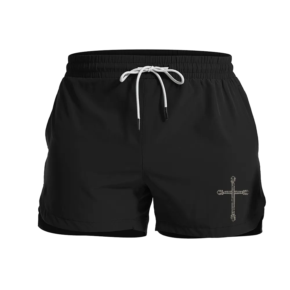 Guitar Cross Graphic Shorts