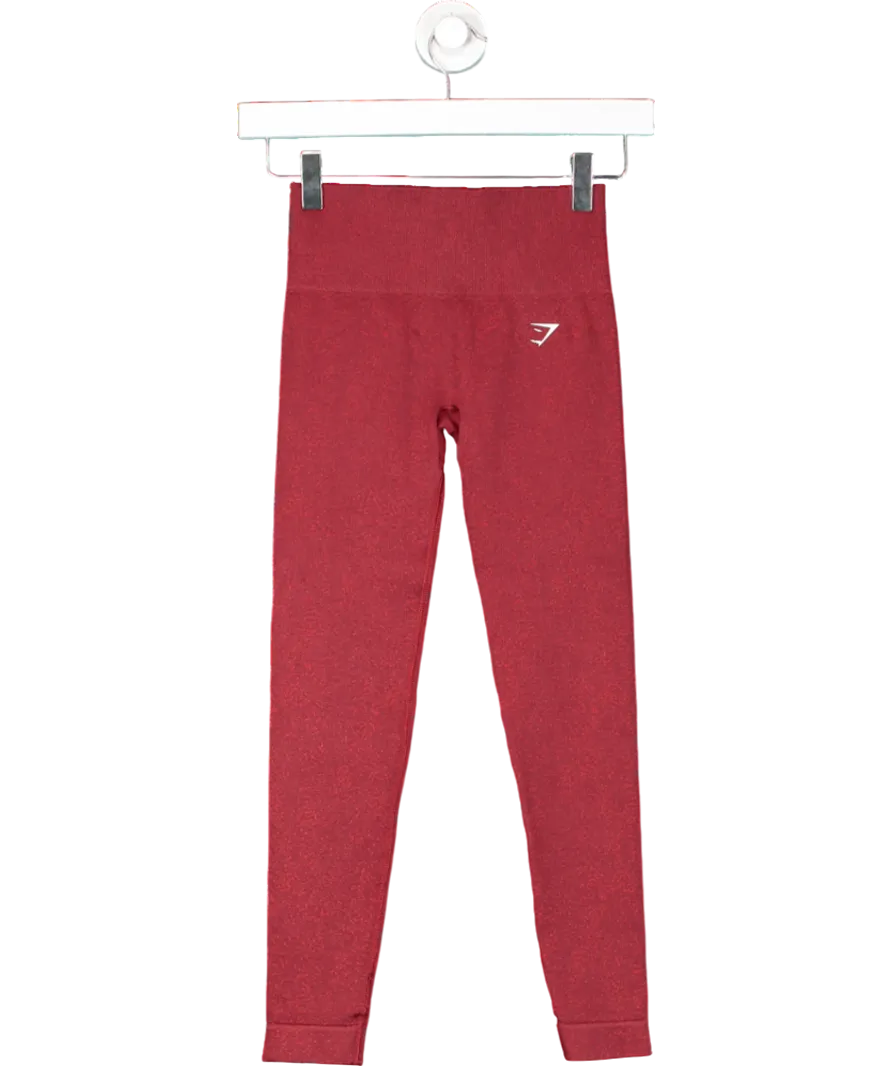 gymshark Red Adapt Fleck Seamless Leggings UK XS