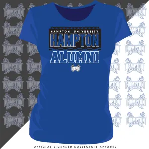 Hampton U | 90s ALUMNI Royal Blue Ladies Tees (**)