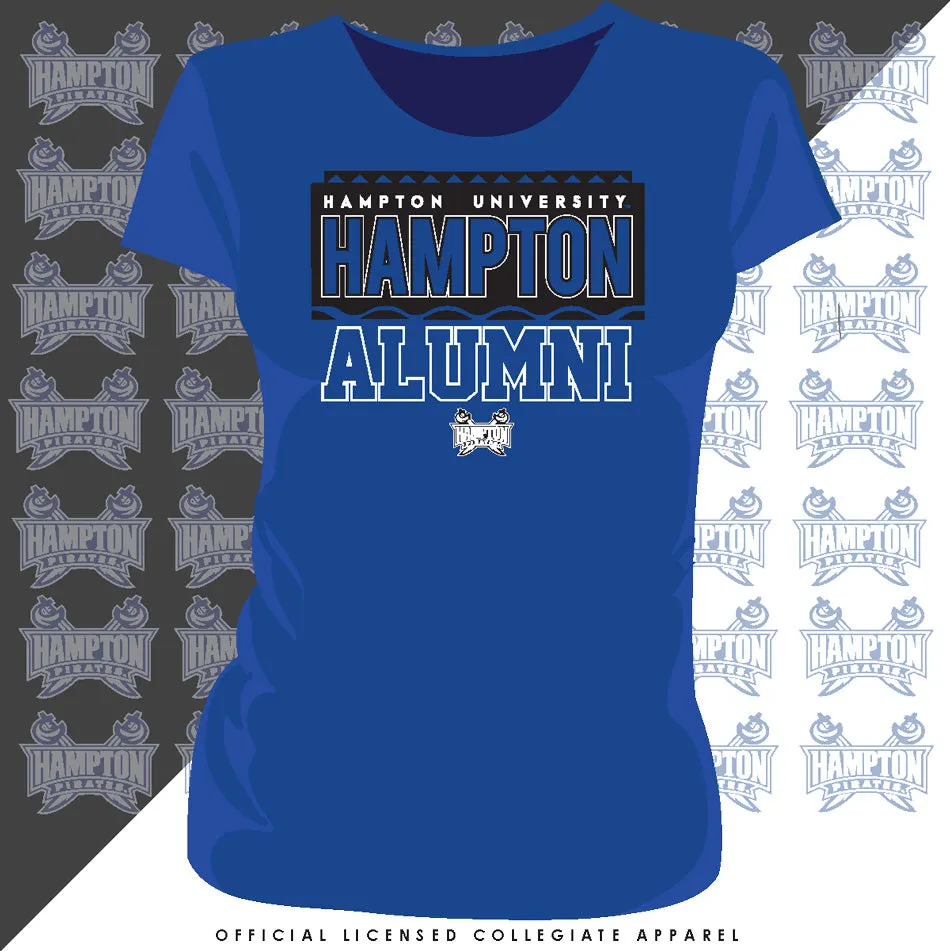 Hampton U | 90s ALUMNI Royal Blue Ladies Tees (**)