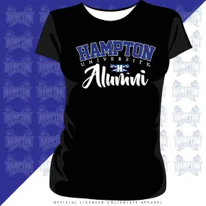 Hampton U | Fancy ALUMNI Black Ladies Tees (**)