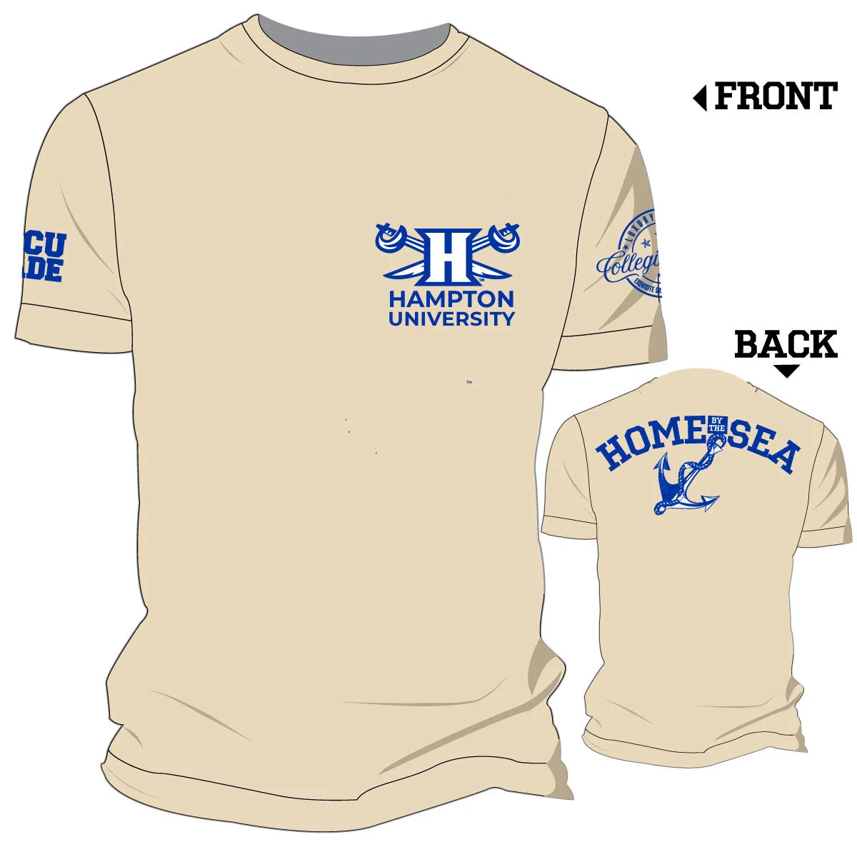 Hampton U | LC Chenille EMBROIDERY UNISEX TEES (aja1)