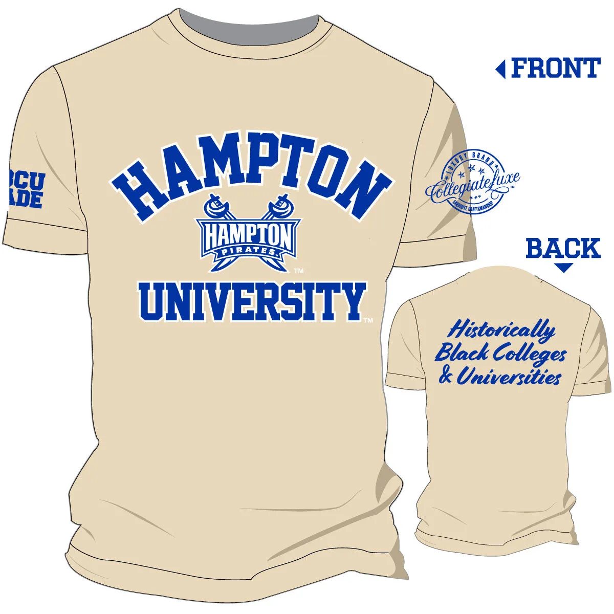 Hampton U | LOGO Chenille EMBROIDERY UNISEX TEES
