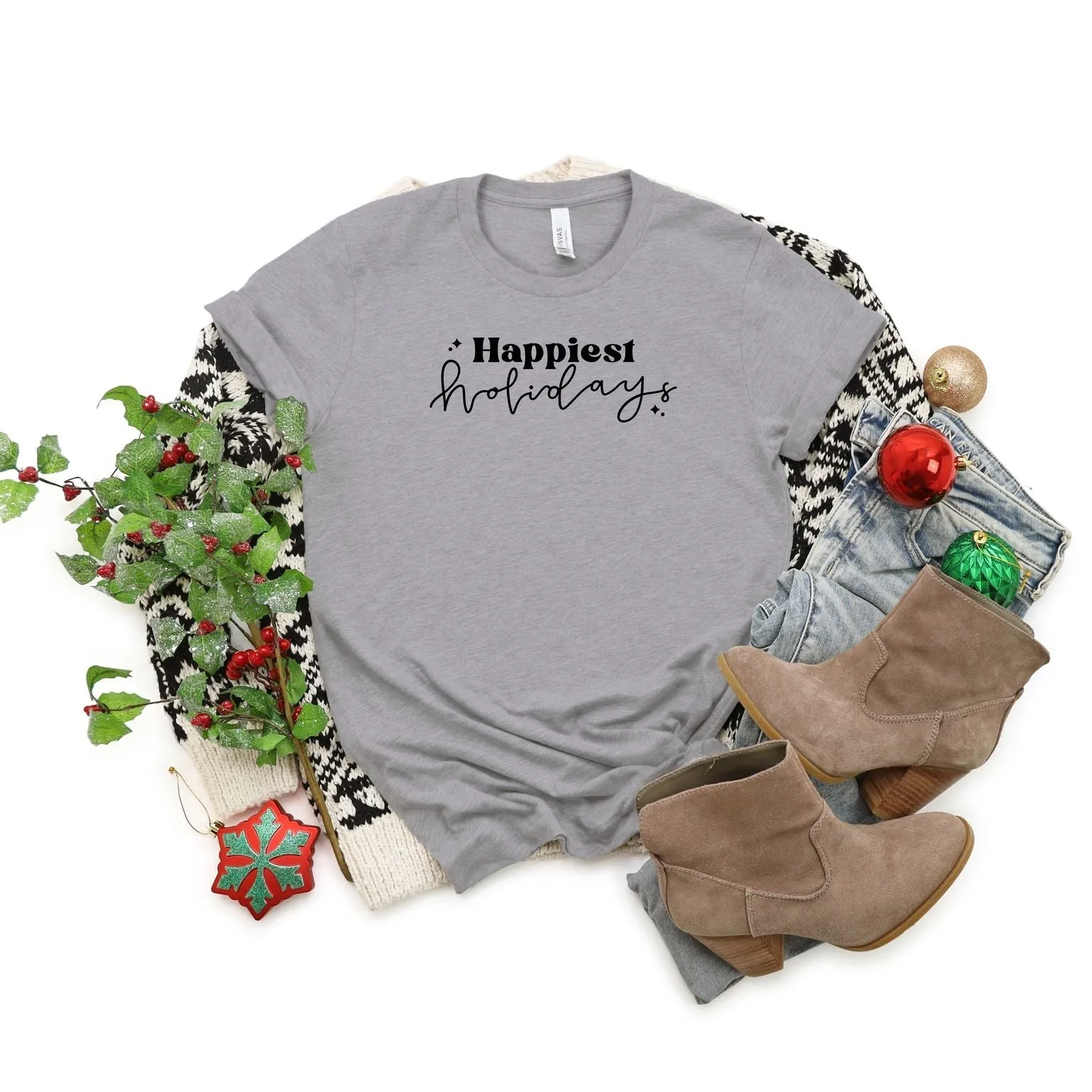 Happiest Holidays | Short Sleeve Crew Neck