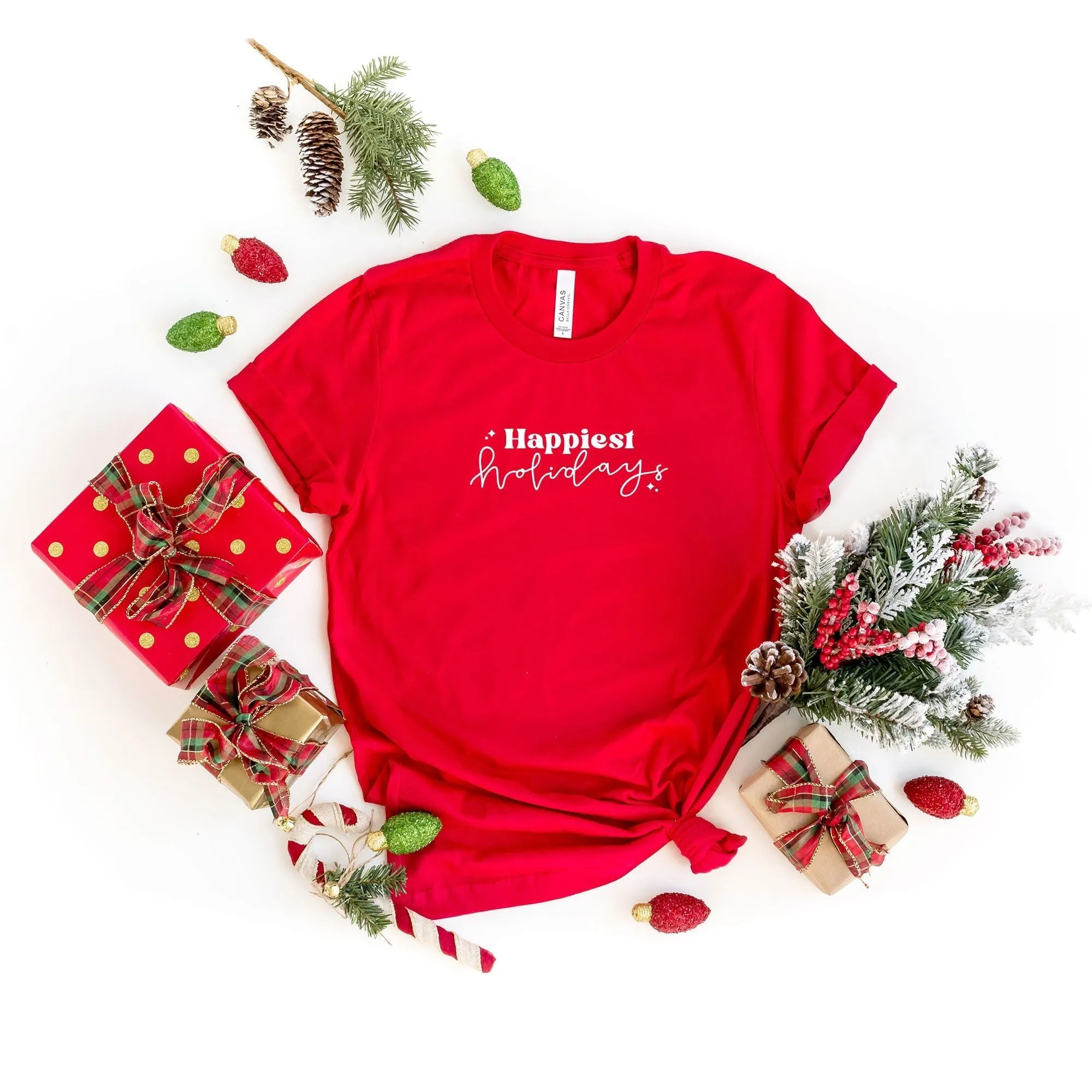 Happiest Holidays | Short Sleeve Crew Neck