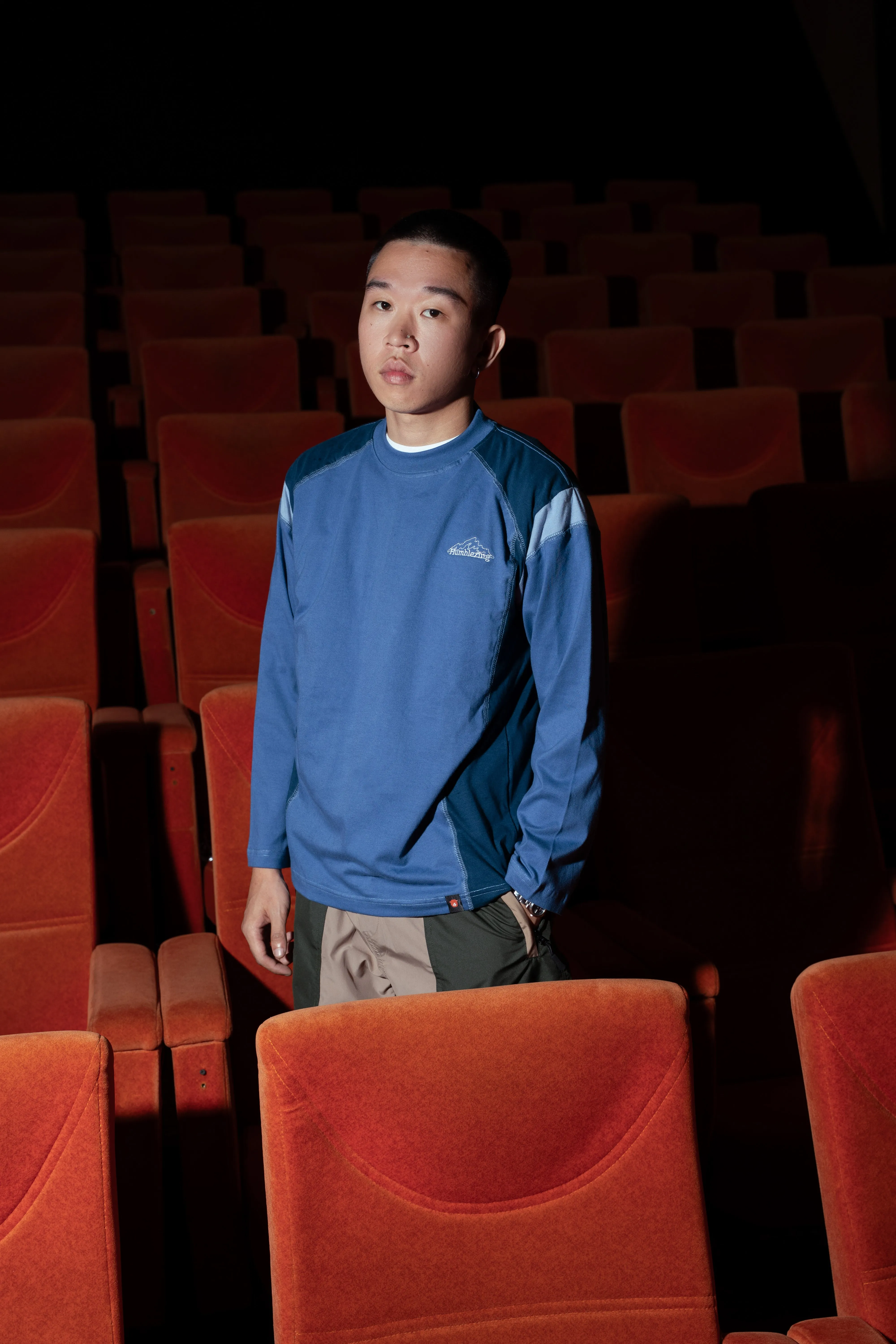 Hazy Long Sleeve Tees Blue