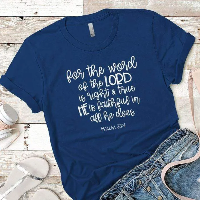 He Is Faithful Premium Tees