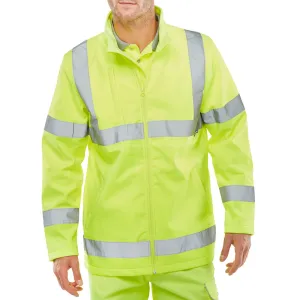 Hi-vis Soft Shell Lightweight Jacket - Saturn Yellow