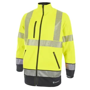 Hi-vis Two-tone Soft Shell Jacket - Saturn Yellow/Navy Blue