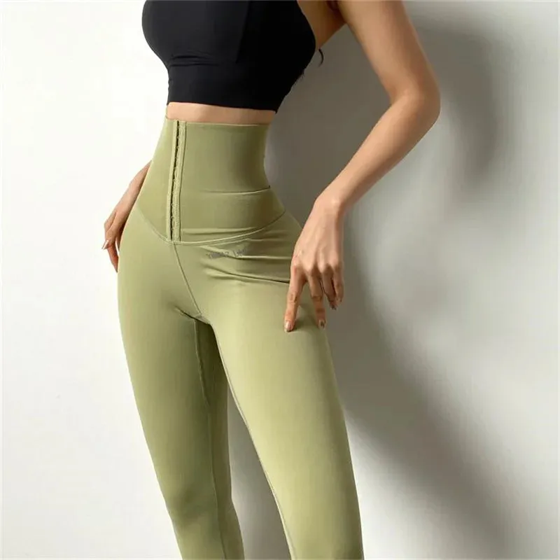 High Waist Fitness Leggings - Body Building Stretch Tights for Running, Workout Training, Yoga Pants