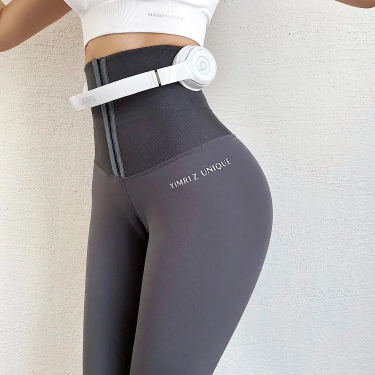 High Waist Fitness Leggings - Body Building Stretch Tights for Running, Workout Training, Yoga Pants