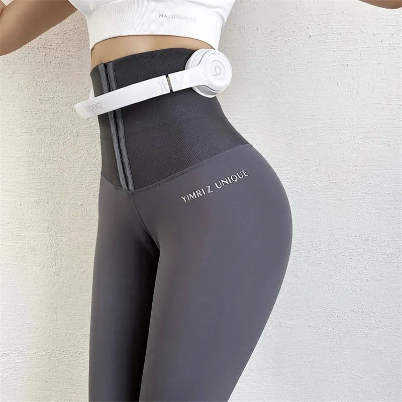 High Waist Fitness Leggings - Body Building Stretch Tights for Running, Workout Training, Yoga Pants