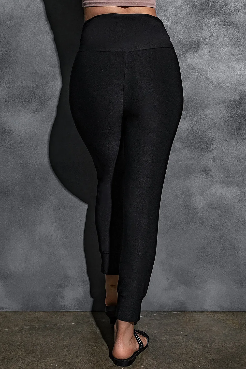 High Waist Pleated Pocket Leggings