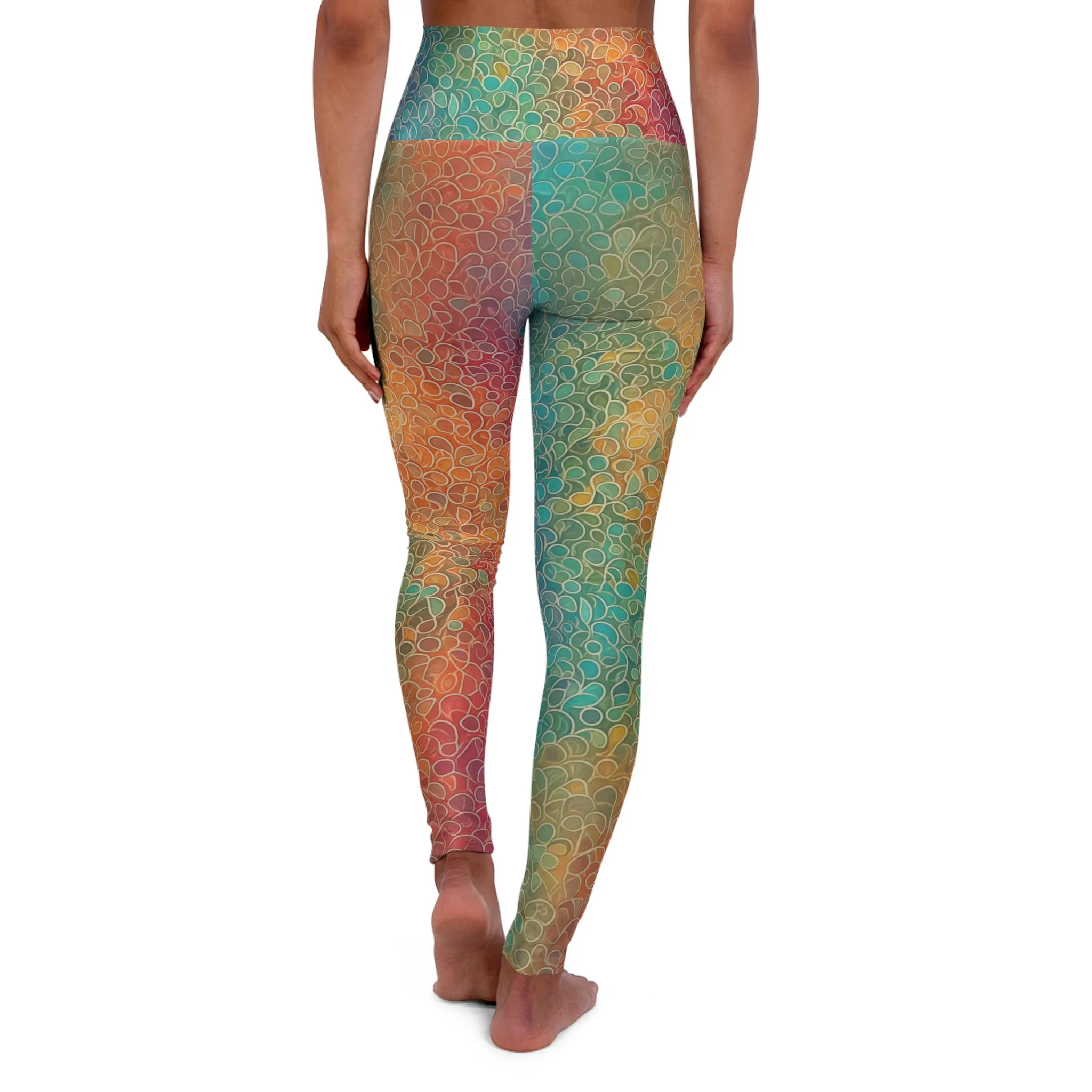 High Waisted Leggings - Pointillist Paris