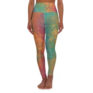 High Waisted Leggings - Pointillist Paris