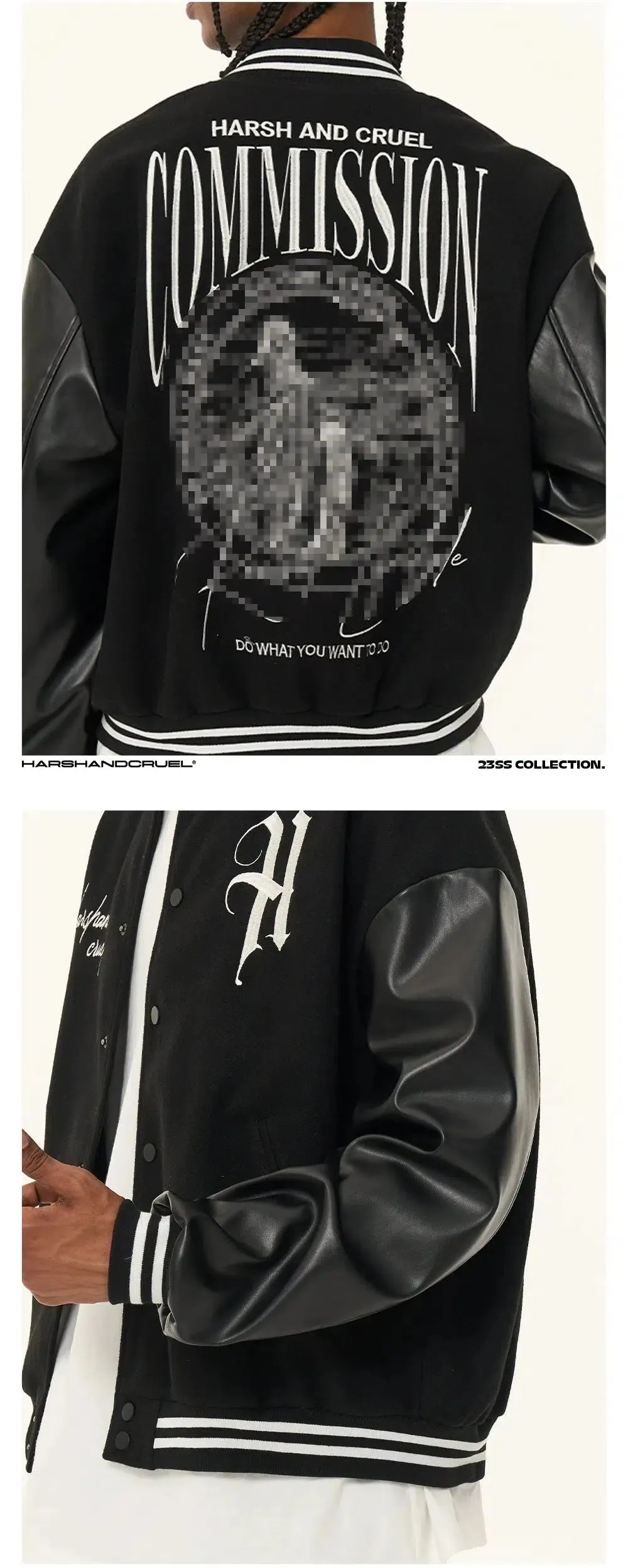 Hip Hop Embroidered Baseball Jacket