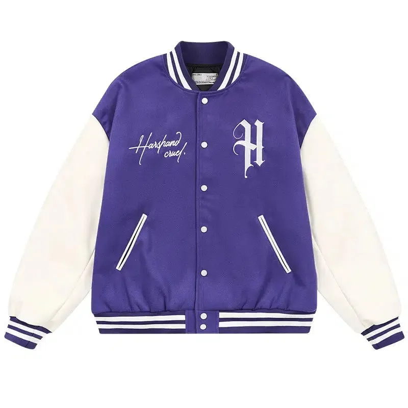 Hip Hop Embroidered Baseball Jacket