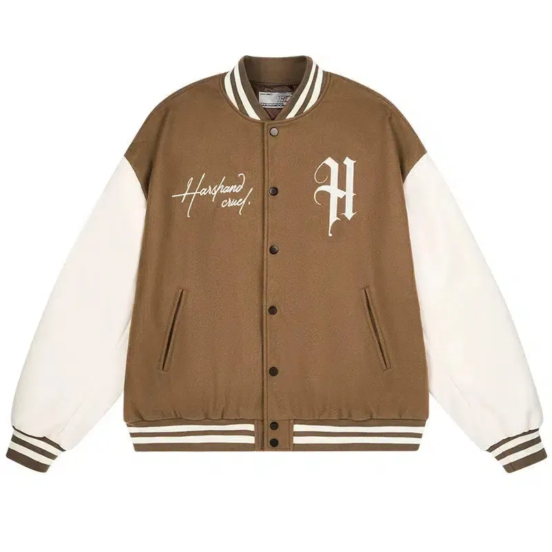 Hip Hop Embroidered Baseball Jacket
