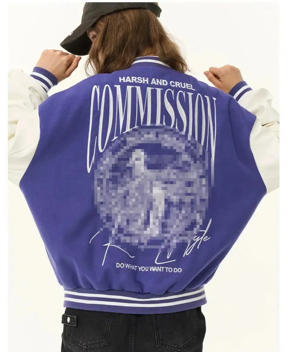 Hip Hop Embroidered Baseball Jacket