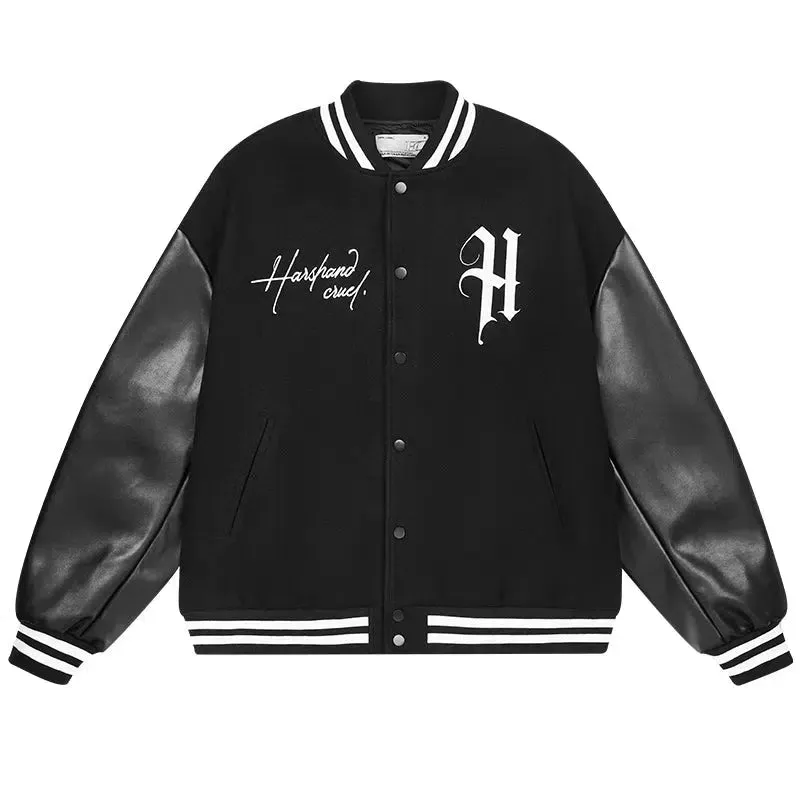 Hip Hop Embroidered Baseball Jacket