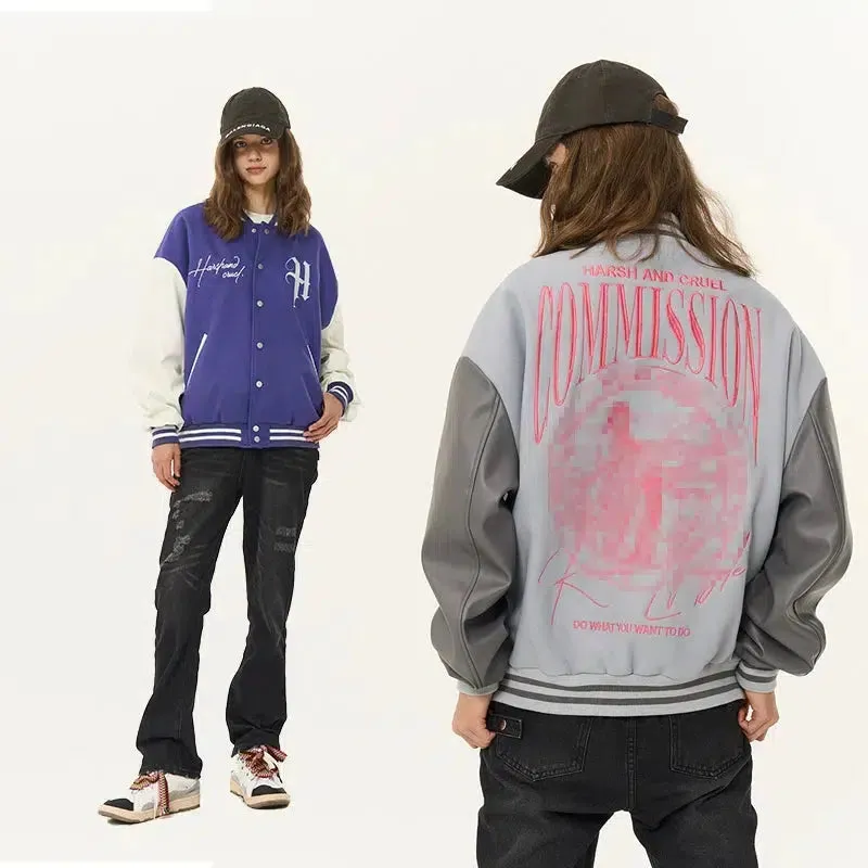 Hip Hop Embroidered Baseball Jacket