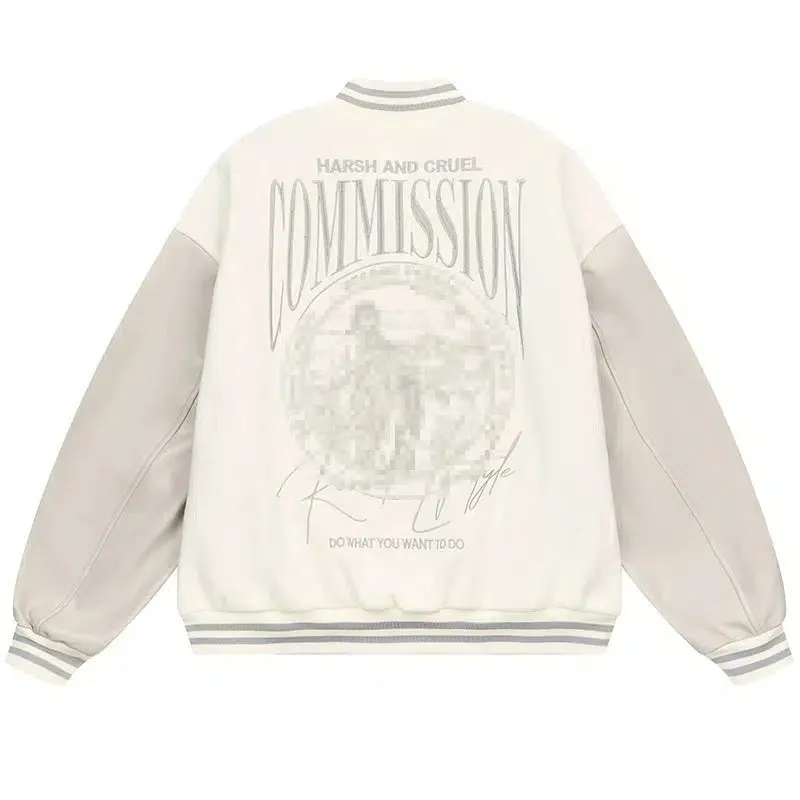 Hip Hop Embroidered Baseball Jacket