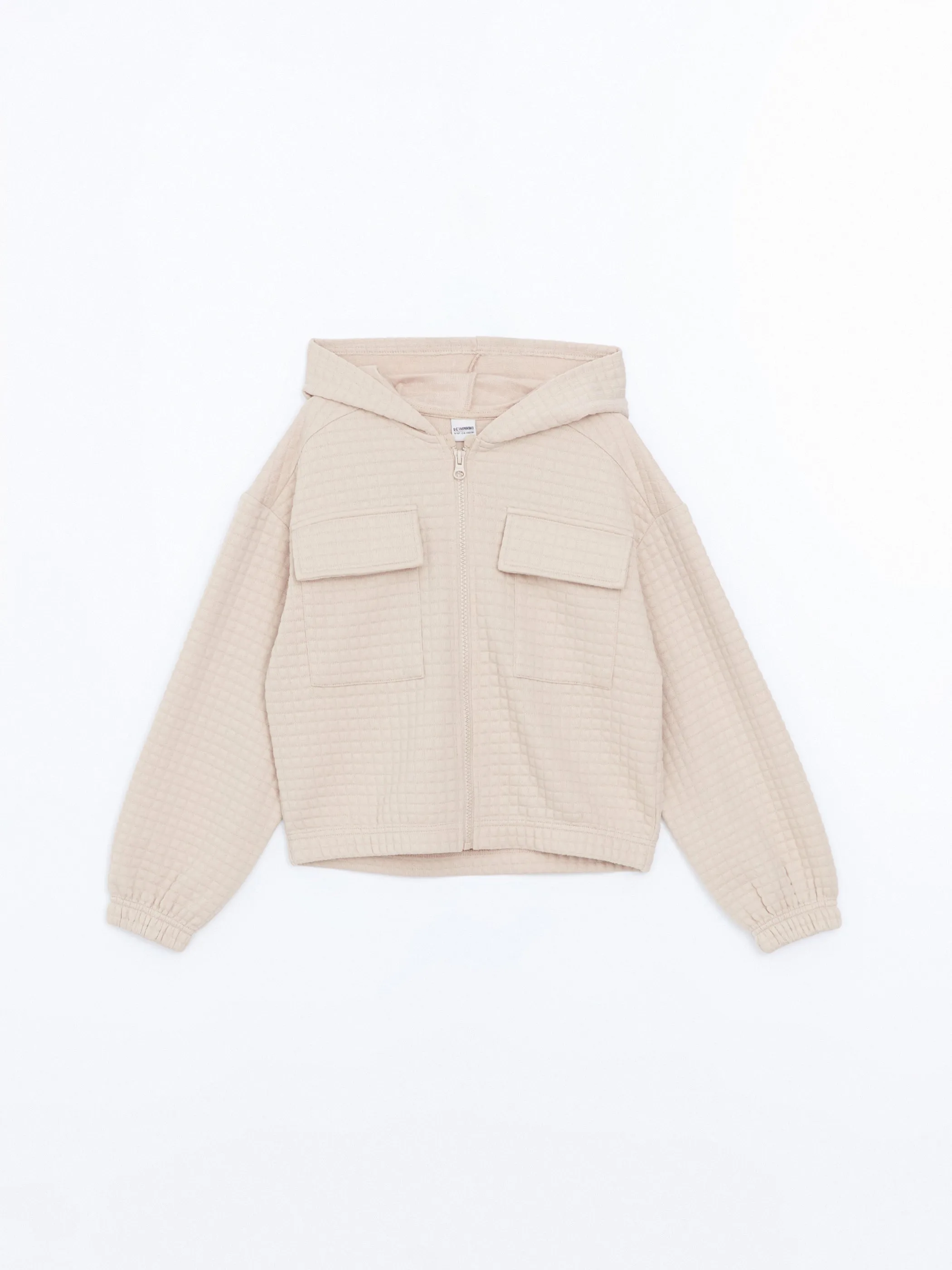 Hooded Girls Zippered Sweatshirt