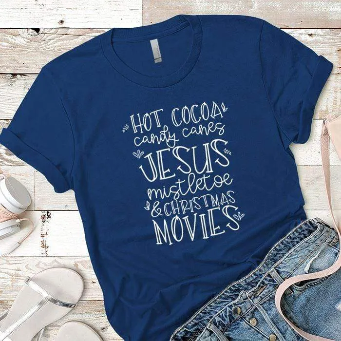Hot Cocoa Candy Canes Premium Tees