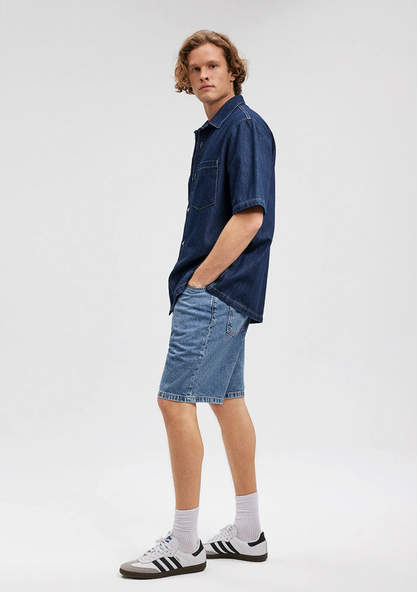 Houston Dark Blue Street Denim Jean Shorts