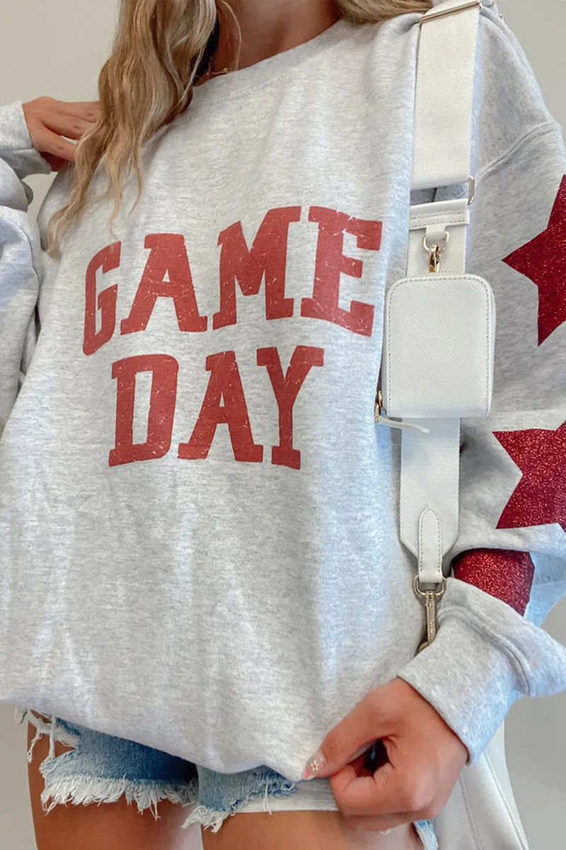 HTT1165 Game Day Oversized Sweatshirt Top