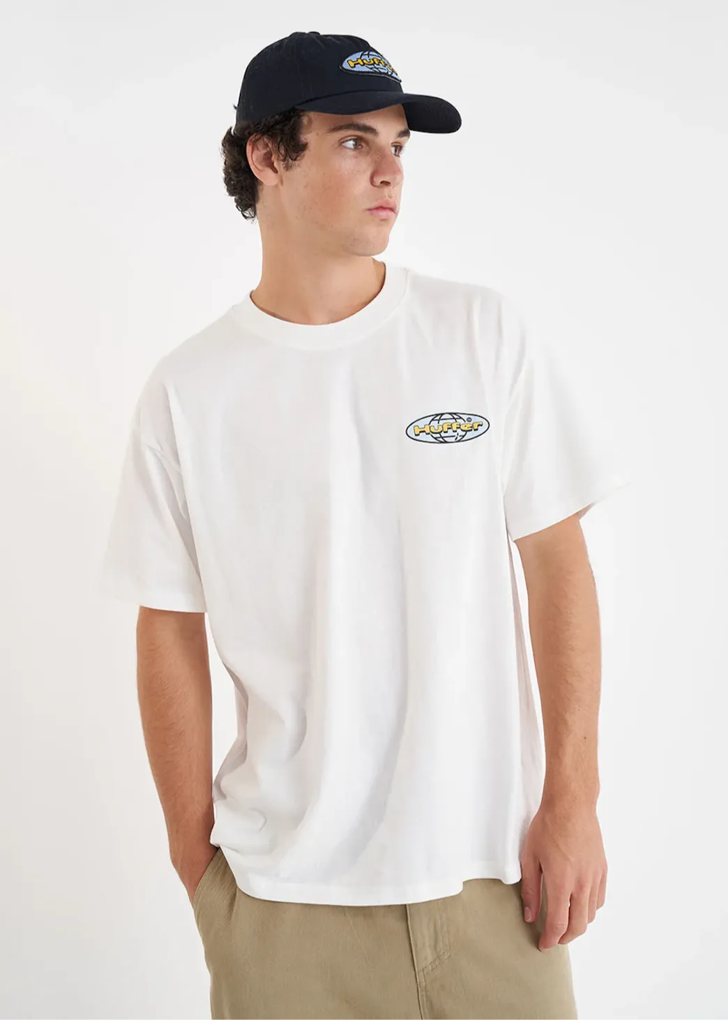 HUFFER Block Tee 220/Alta - Chalk
