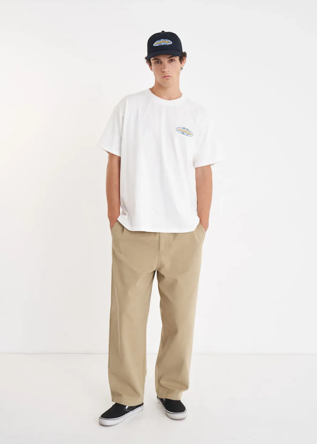 HUFFER Block Tee 220/Alta - Chalk