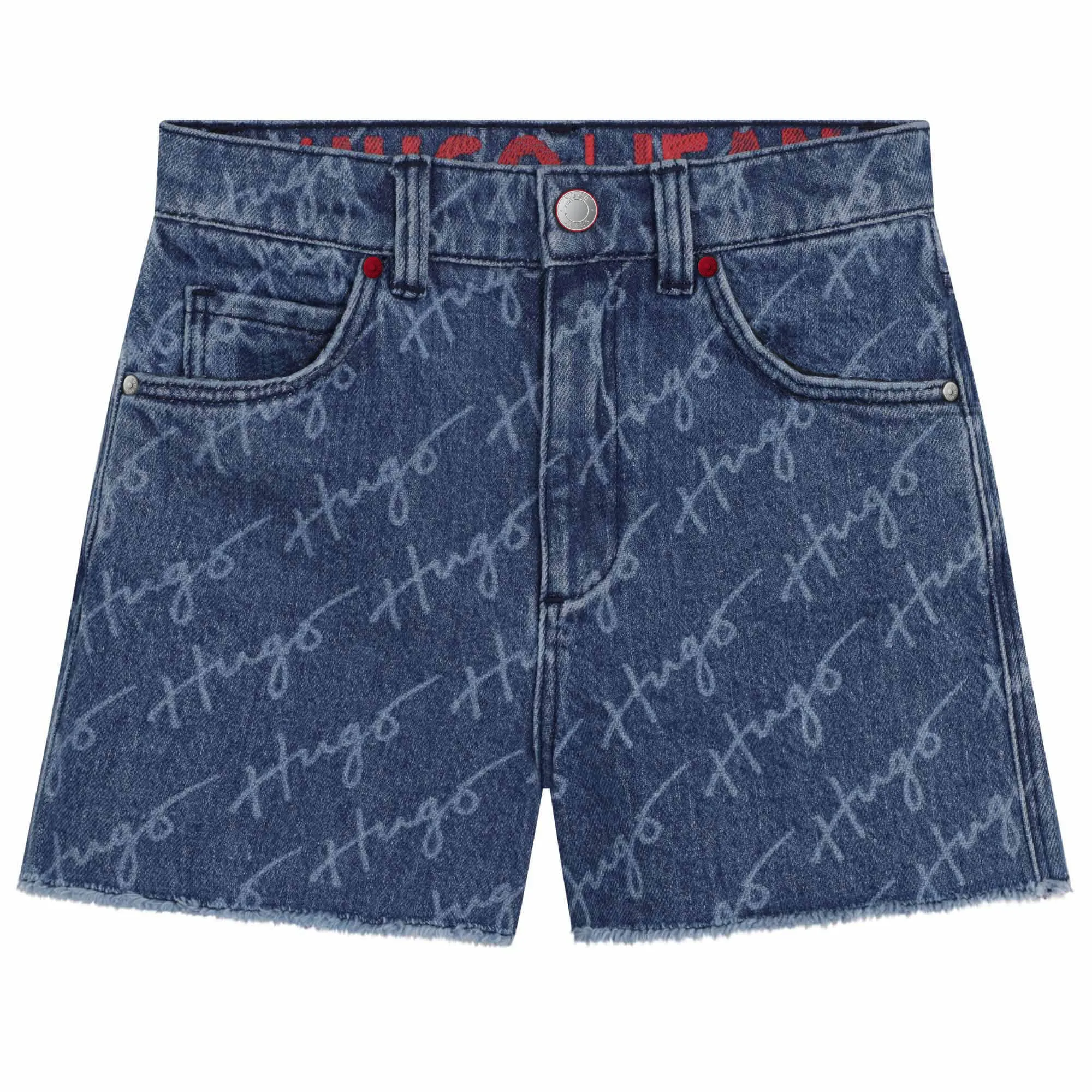 Hugo Logo Jean Shorts