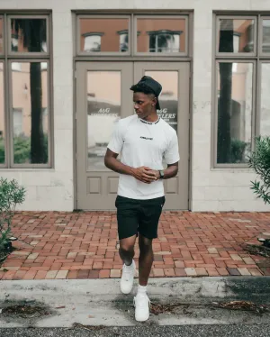 HUMBLE FLEX NECK TAPED TEE- WHITE