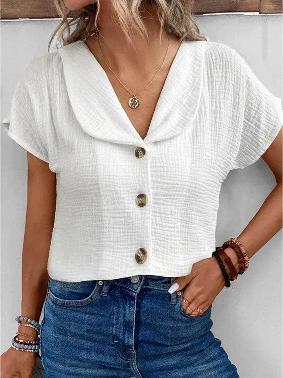 IMELDA™ | STYLISH TOP WITH BUTTONS