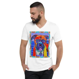 Indigo Dog V-Neck Tee