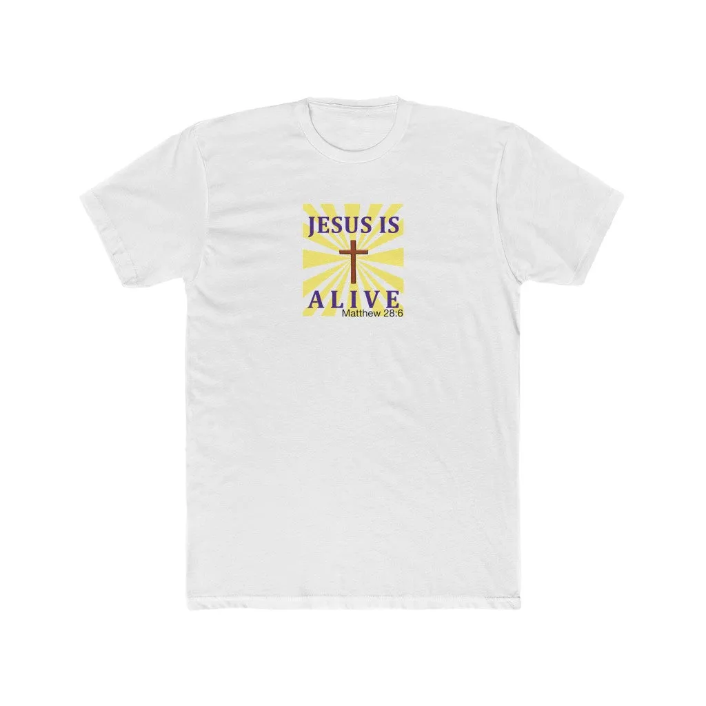 Jesus Is Alive Men's Cotton Crew Tee
