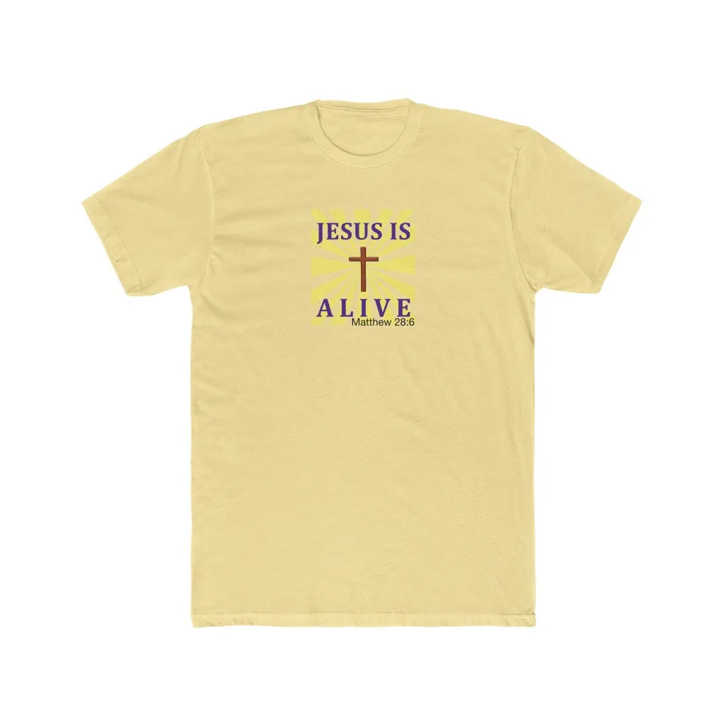 Jesus Is Alive Men's Cotton Crew Tee