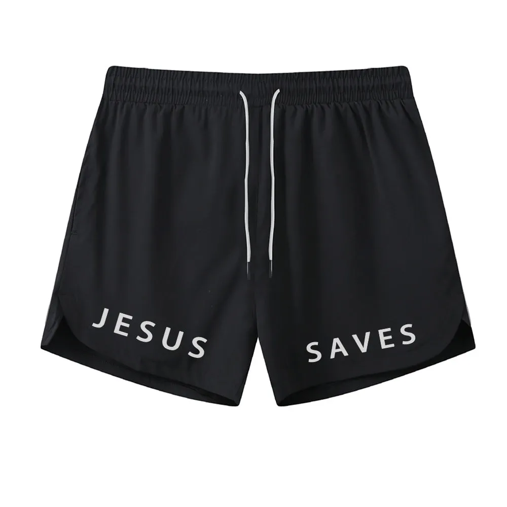 Jesus Saves Graphic Shorts