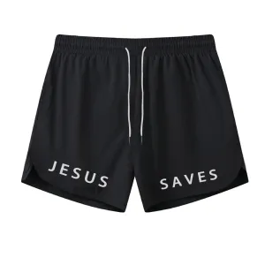 Jesus Saves Graphic Shorts
