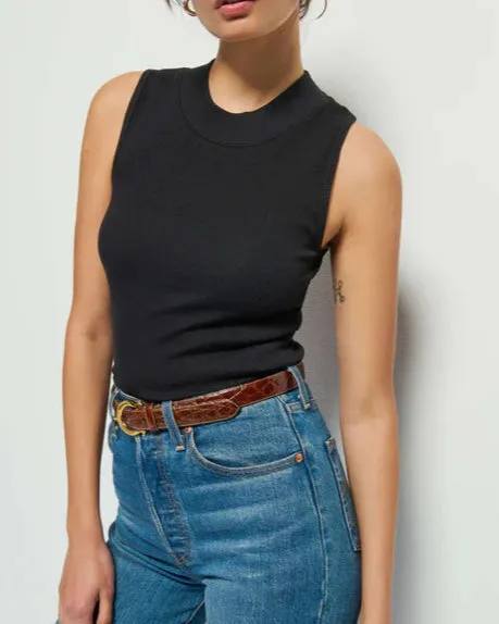 Joan Sleeveless Mock Neck