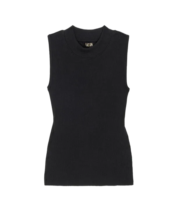 Joan Sleeveless Mock Neck