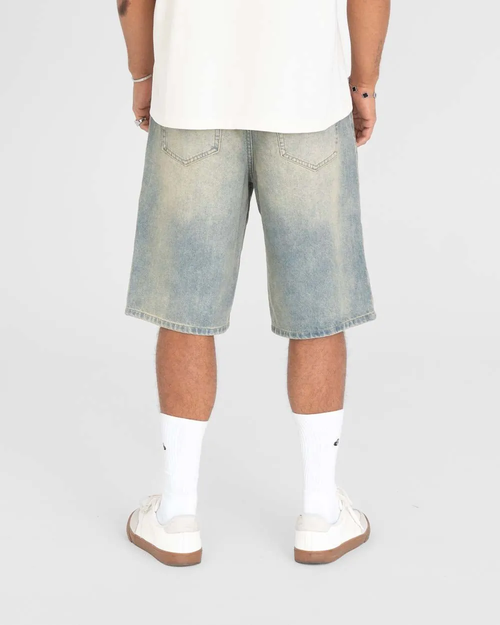 Jorts Light Blue Vintage Wash