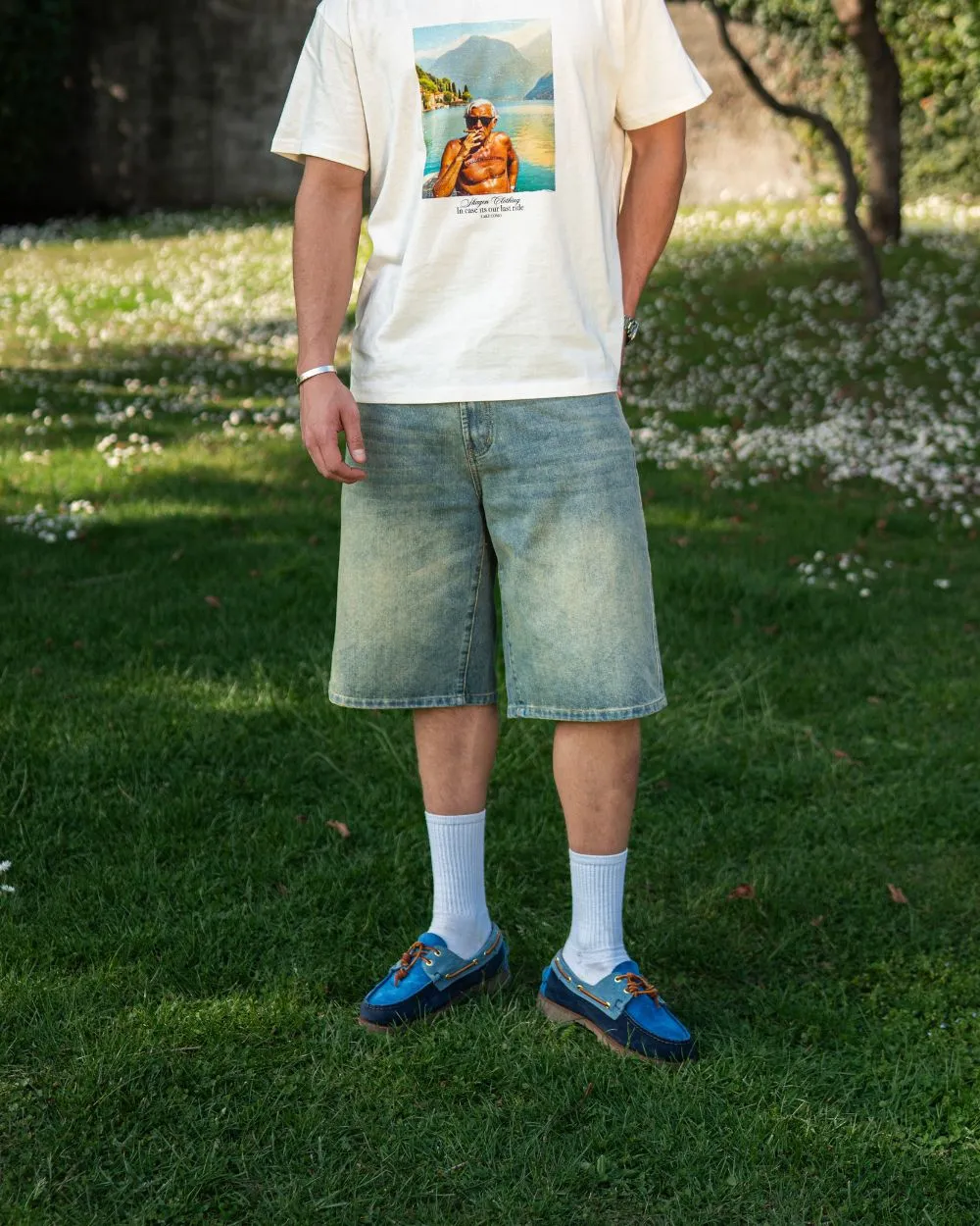 Jorts Light Blue Vintage Wash