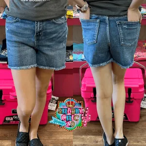 Judy Blue Hi Rise Light Destroyed Shorts