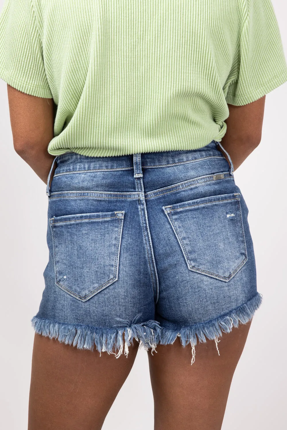 KanCan x Glik’s Best Friend Dark Wash Denim Shorts for Women | AB1022D-GL